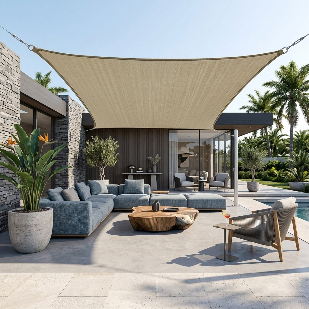 Voile d’ombrage imperméable UV & intimité