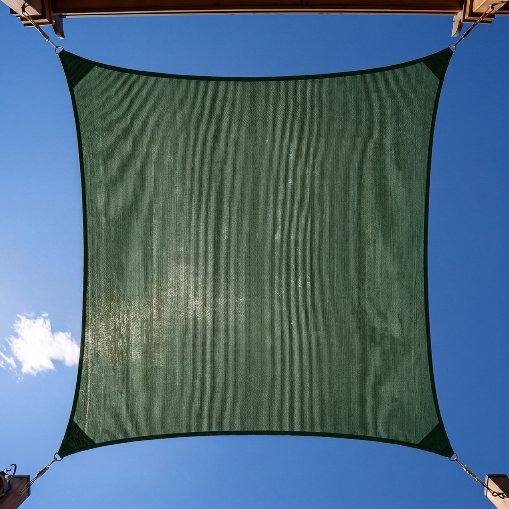 Voile Ombrage Résistante carré Vert Kaki